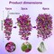 6Pcs Artificial Hibiscus Fake Hanging Flowers, Silk Faux Flowers for Outdoor Planters, UV Resistant Artificial Outdoor Plants for Hanging Baskets, Porches, Patios Decorations (Purple + Red)